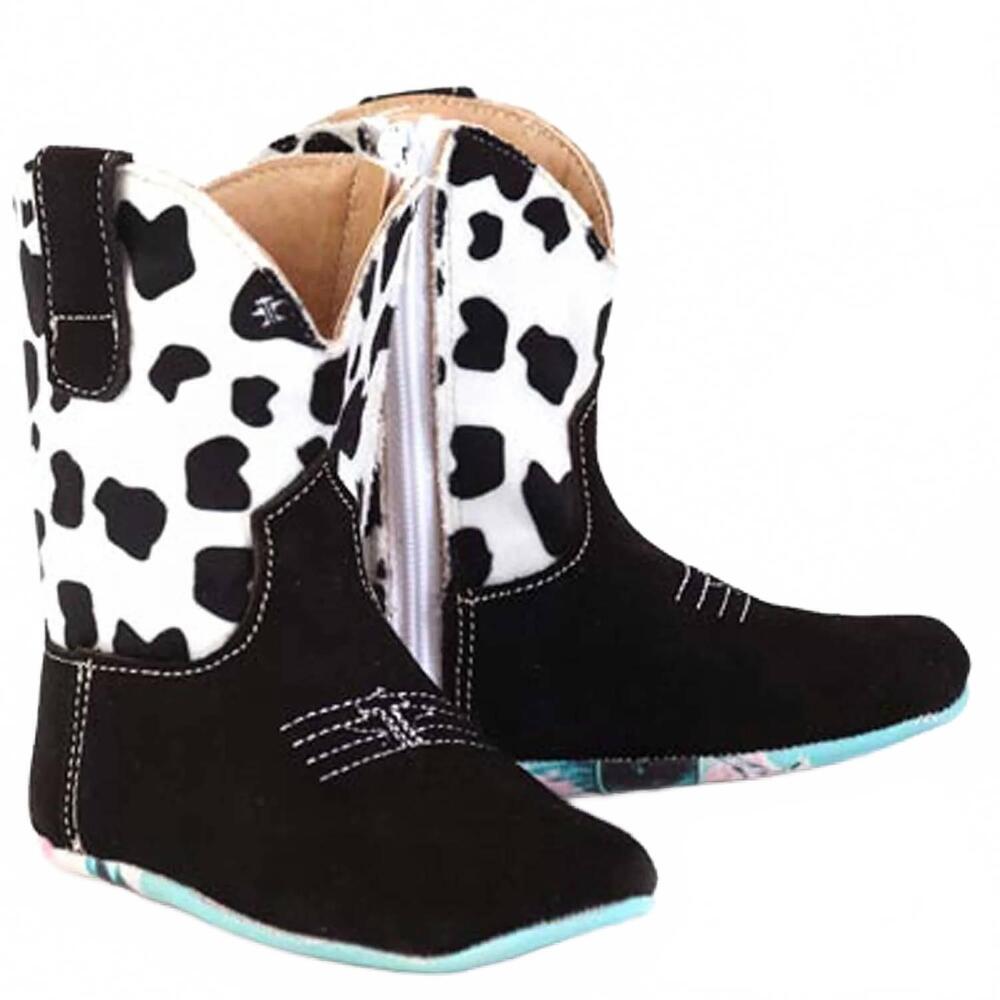 NEW TIN HAUL boys cow-a-bunga boots in black